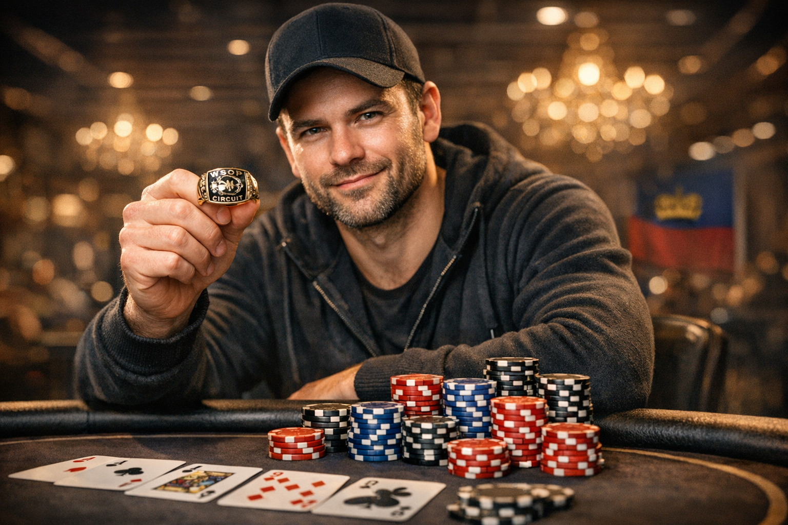 יואב צבי מחזיק טבעת WSOP Circuit בקזינו ליכטנשטיין